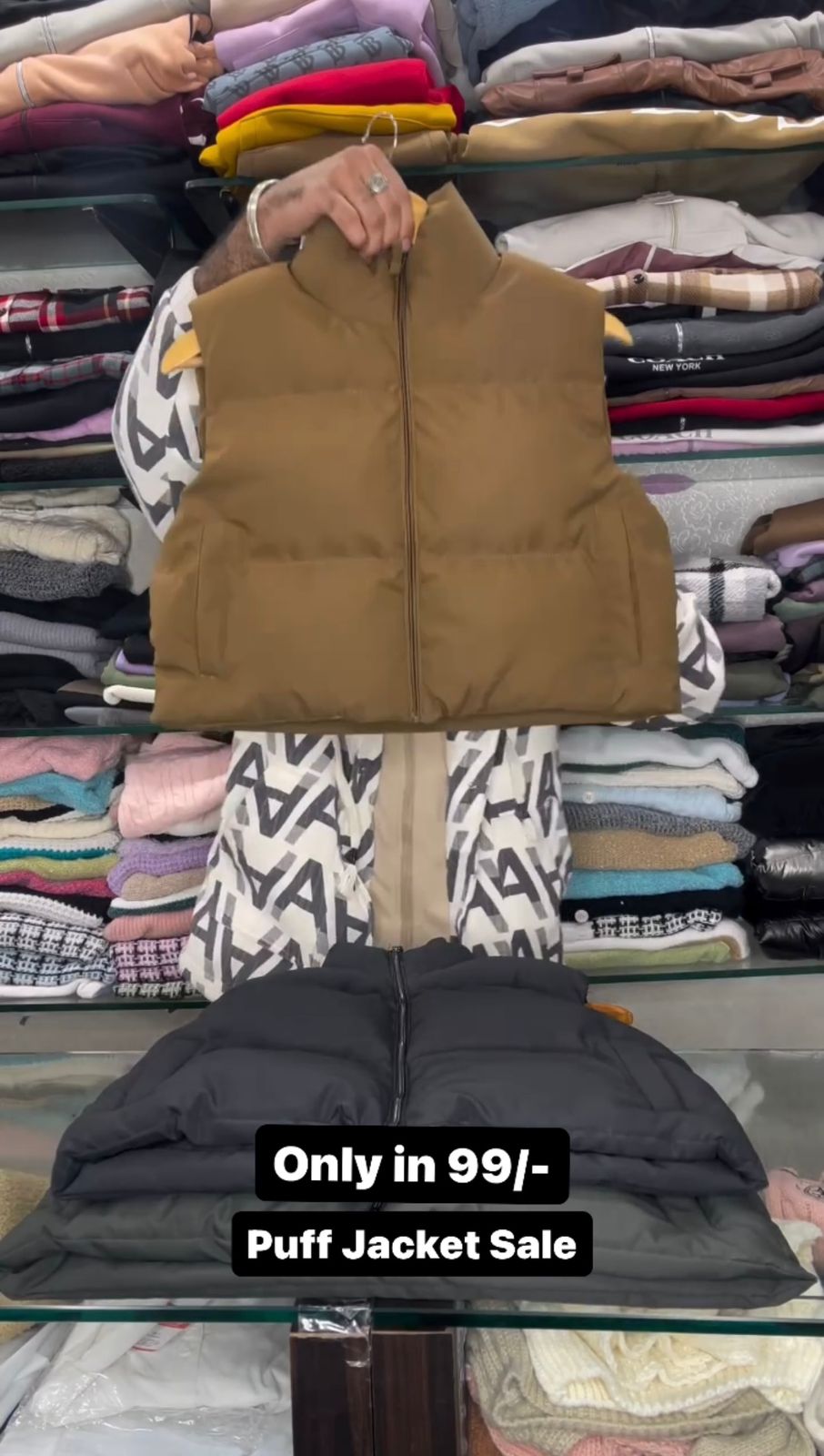 Winter Wear Brown Color Puff Jacket