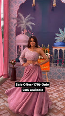 Designer Pink Color Lehenga With Heavy Sequin Blouse