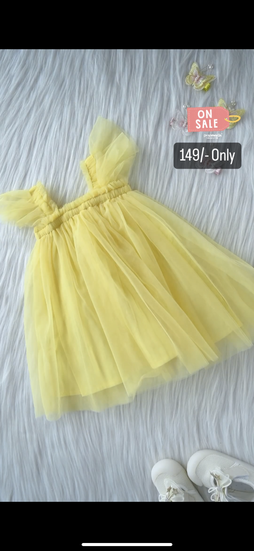 Yellow Color Kids Skirt On Sale