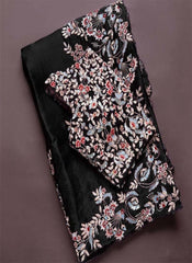 Black Color Fancy Dori Work Heavy Kasturi Silk Georgette Saree